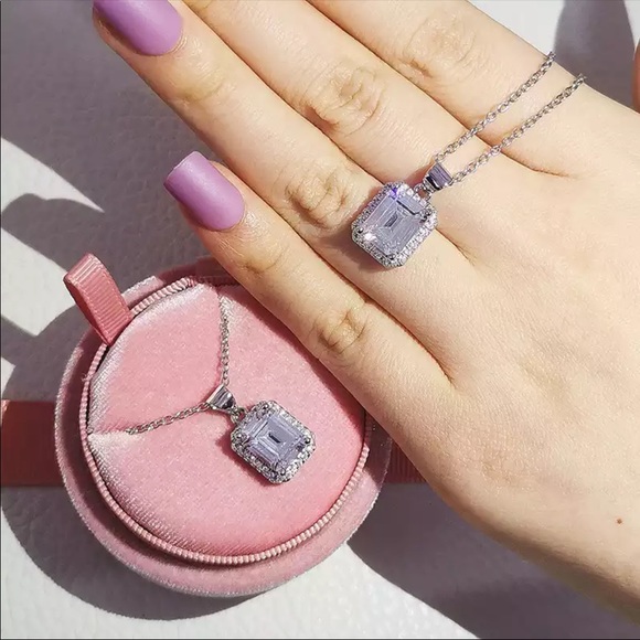 New Unisex 925 Silver Beautiful Diamond Necklace - Picture 2 of 2